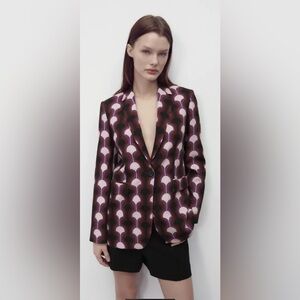 ZARA Limited Edition Printed Blazer Size S